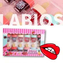 12 PCS Tinta Para Labios Labiales Liquido Mini Bolsillo Paquete Para Regalo - Multicolor - Ver 1