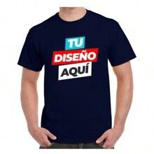 Playeras personalizadas cualquier diseño mandanos tu diseño tu logo - Azul Marino - Ver 1