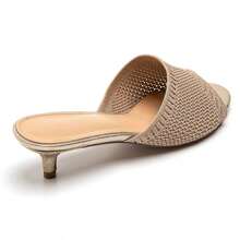 Sandalias de tacón alto versátiles y de moda para el verano - Champán - Ver 4