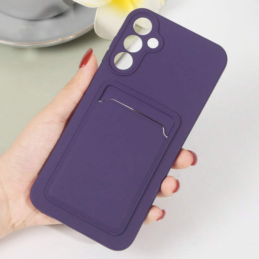 Capas de Celular com Slot de Cartão para Samsung - Roxo - Visão 1