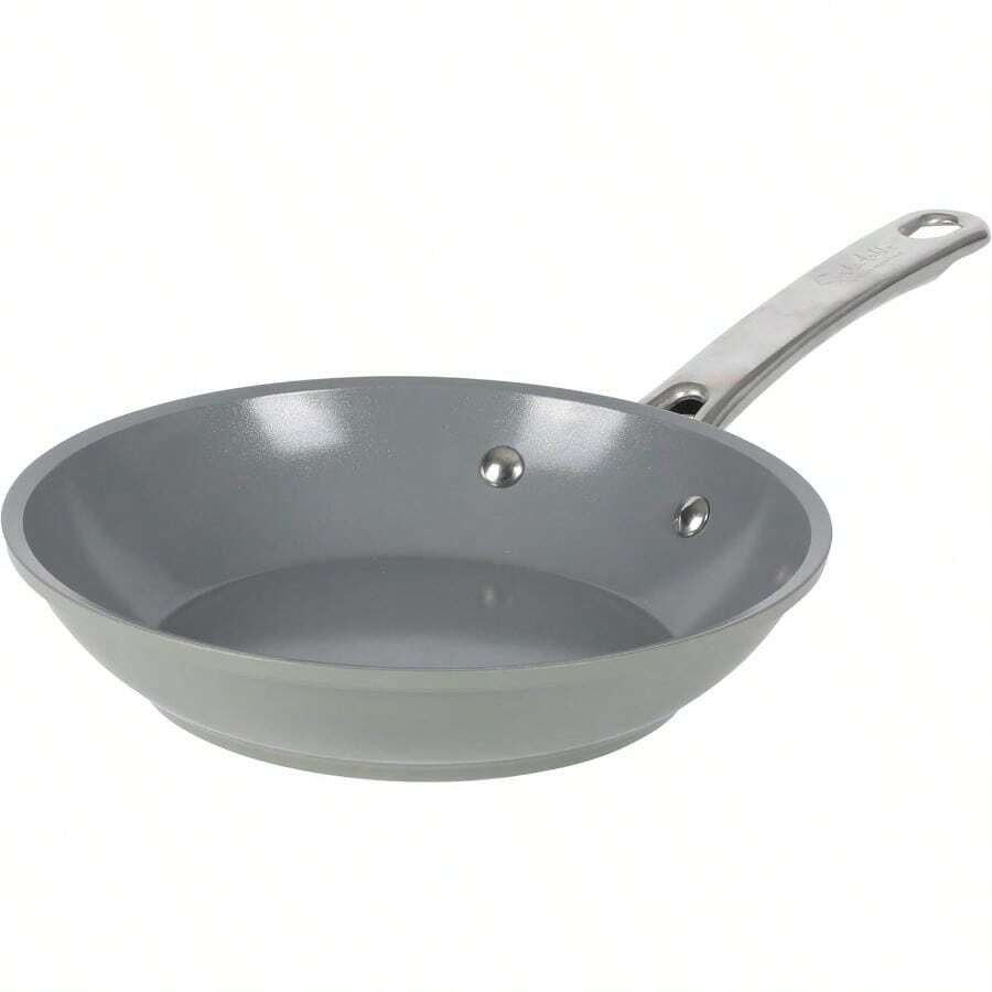 Sur La Table Kitchen Essentials - Juego de ollas y sartenes de aluminio forjado, 10 piezas, sin PFA, no tóxicas, de cerámica de titanio no tóxica, color verde, compatible con inducción - Verde - Ver 1