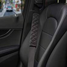 2Pcs Car Seat Belt Shoulder Protection Pad Soft Comfortable Backpack Strap Protect Neck And Shoulders From Chafing COVER - màu đen - Xem 4