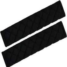2Pcs Car Seat Belt Shoulder Protection Pad Soft Comfortable Backpack Strap Protect Neck And Shoulders From Chafing COVER - màu đen - Xem 6
