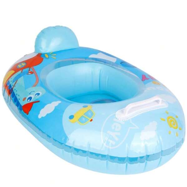 Boia de Piscina Bebe Bote de Perninha Infantil Piscina Bebê Criança Inflável Circular