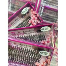 Tufos Fada Color 40 pelos para extensão de cílios  curvatura L efeito fox eyes ou raposa - Multicolorido - Visão 2