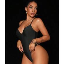 Body/maiô semi fio, tecido suplex, com bojo, sexy, verão 2025, com argola ÚNICA e tiras na parte de trás