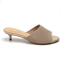 Sandalias de tacón alto versátiles y de moda para el verano - Champán - Ver 2