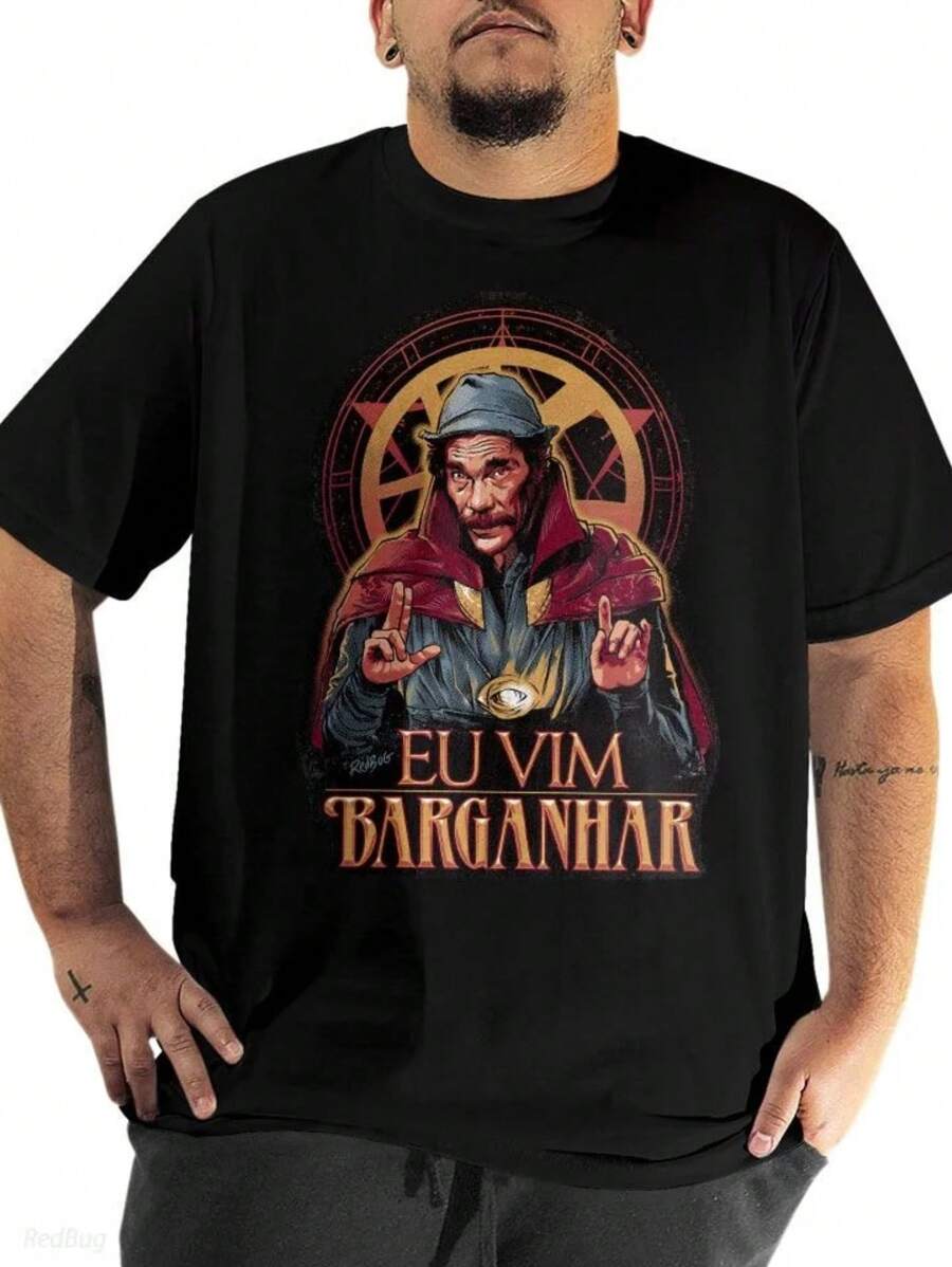 Strange Madruga T-Shirt Movie Geek Series Shirt Blouse Unisex Male Female 100% Cotton Top Premium Streetwear Launch Immediate Shipping Various Colors!! Plus Size - 黑色 - 查看 1