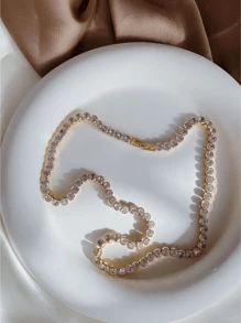 Colar de decoração de strass super brilho europeu e americano