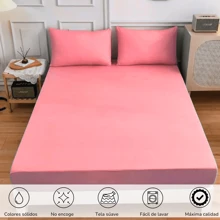 Single Drawer Sheet And 1 Cotton-Touch Microfiber Pillowcase - 粉色 - 查看 4