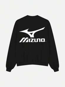 Unisex Crew Neck Sweatshirt Hoodless Top - Black - View 1