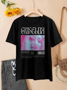 Griselda Blanco Streetwear Aesthetic Tee - Lovers' Colombian Cartel Fashion T-Shirt For Women - Black - View 2