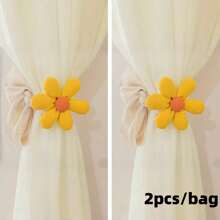 2pcs/1pc Korean Style Curtain Tieback Curtain Holdback, Three-Dimensional Petal Curtain Strap, Car Curtain Strap Binding Rope For Living Room Bedroom Office Home Decor