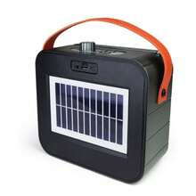 Bocina portátil BT de 4" Recargable con Panales Solares FSS-S719