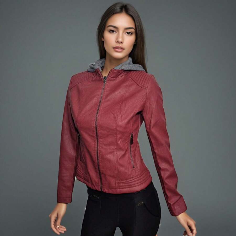 Biker Jacket For Women Vinipiel - 來了 - 查看 1