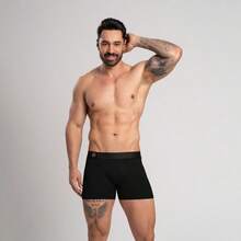 BC BOXER UNDERWEAR TRADITIONAL POLYAMIDE MICROFIBER - màu đen - Xem 1