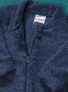 Blue Boucle Baby Romper - Blue - View 2