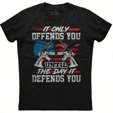 US Flag It Only Offends You Until The Day It Defends You Patriotic T-Shirt