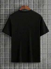 Men's Panther T-Shirt 100% Cotton Premium Mesh Shirt Casual Basic Printed Blouse Unisex New Arrival - 黑色 - 查看 2
