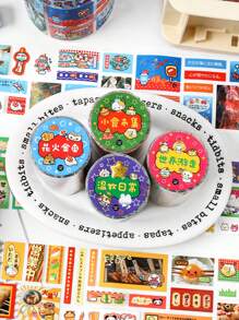 1 卷日式可爱卡通模切装饰胶带，怀旧风格，文具 DIY 和纸胶带，返校 - 查看 4