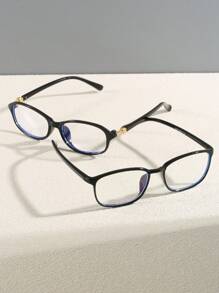 两副男女通用时尚透明眼镜，适合日常佩戴、阅读、学习、电脑游戏，可配近视镜片。 - 無色 - 查看 7