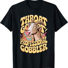 Embarrassing Shirt Throat Goat Inappropriate Adult Humor T-Shirt - Black - View 1