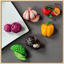 1pc/3pcs/4pcs/5pcs/5pcs-1/6pcs/6pcs-1/7pcs/8pcs/9pcs/10pcs/10pcs-Style 1/10pcs-2/11pcs New Cartoon Fruit & Vegetable Design Magnetic Resin Refrigerator Stickers, Nature Style Magnetic Refrigerator Stickers, Cute Decorative Piece, Office Desk Decor, Personalized Accessory For Fridge, Whiteboard, Storage Cabinet, Dishwasher, Kitchen Decor, Home Decor, Valentine's Day Gift, Gift For Friends & Family