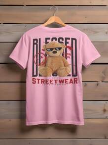 Men T-Shirts - 淺粉色 - 查看 1