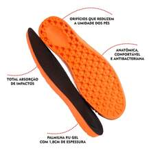 Palmilha de Gel Macia Confortável Masculina e Feminina Tênis Bota Sapato