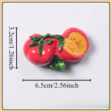 1pc/3pcs/4pcs/5pcs/5pcs-1/6pcs/6pcs-1/7pcs/8pcs/9pcs/10pcs/10pcs-Style 1/10pcs-2/11pcs New Cartoon Fruit & Vegetable Design Magnetic Resin Refrigerator Stickers, Nature Style Magnetic Refrigerator Stickers, Cute Decorative Piece, Office Desk Decor, Personalized Accessory For Fridge, Whiteboard, Storage Cabinet, Dishwasher, Kitchen Decor, Home Decor, Valentine's Day Gift, Gift For Friends & Family