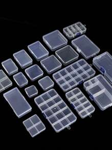 1 pieza Caja de exhibición y almacenamiento multiusos transparente