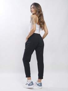 WOMEN'S PANTS, ELASTIC SPORTY - Bold Plum - 查看 3