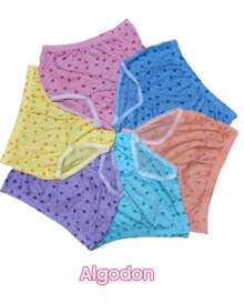 Pantaleta comoda  de algodon para niña hermoso estampado de figuras (6 piezas) TALLA 12 - Multicolor - Ver 2