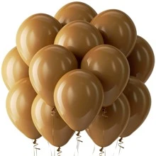 50 Plain Colorful Bladder Balloon 7 Inch Pear Shape Balloons Birthday Party Decoration Tea Reveal Arch - Rust Brown - View 1