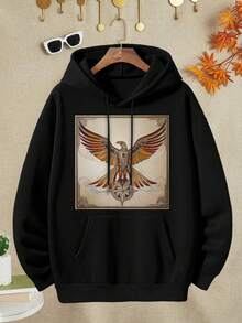 Retro Art Deco Celtic Knot Thunderbird Big Size Women Hoodie Sweatwomen Hoodies For Ladies' Family Reunion - Black - View 1