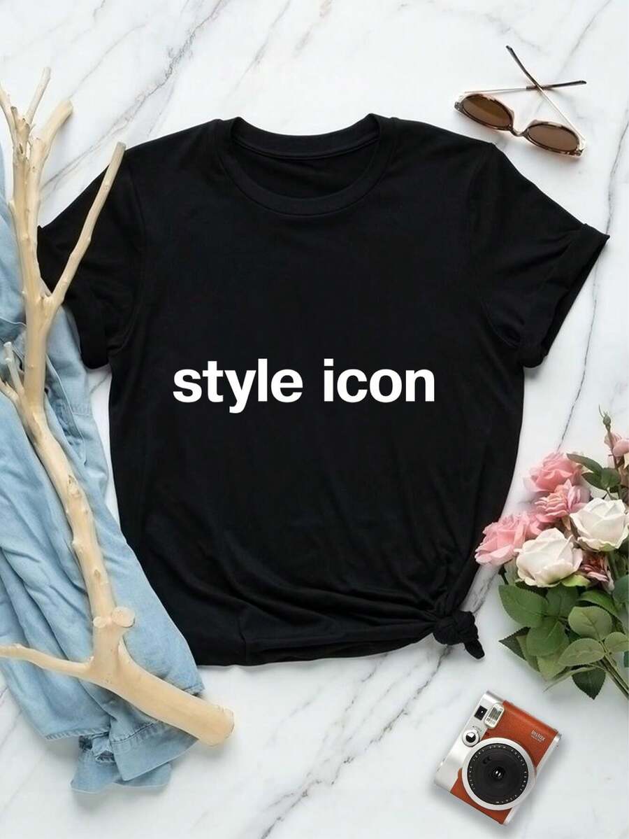 Valentine's Day Fashionista T-Shirt A Badge Of Honor - Black White Deadpan Style - Black - View 1