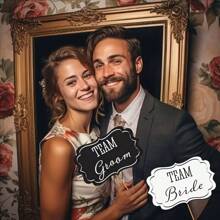 31 pièces Accessoires pour photomaton de mariage - Panneaux pour photomaton de enterrement de vie de jeune fille et douche de mariage, multicolore, convient pour mariage, remise de diplôme, anniversaire et événements de célébration - Décoration amusante et festive