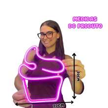 Luminária Parede Cupcake Neon Led Decoração Luz 110v-220v
