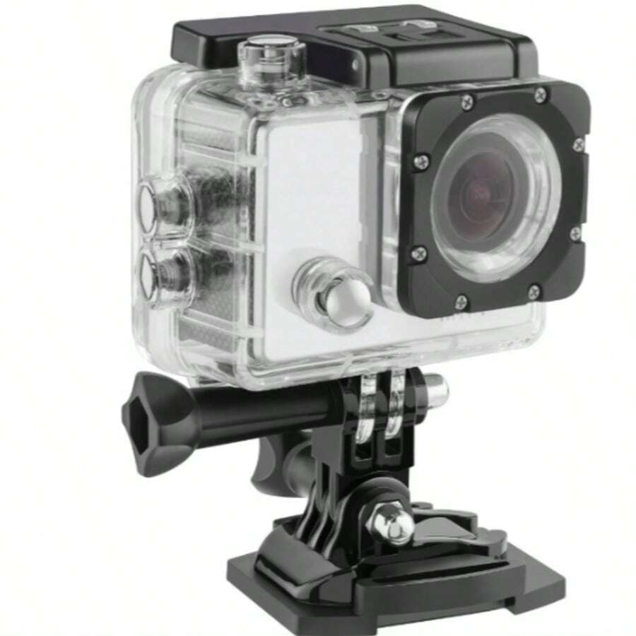 Cámara Deportiva Para Viajes Acción Contra Agua Con Accesorios - Negro - Ver 1