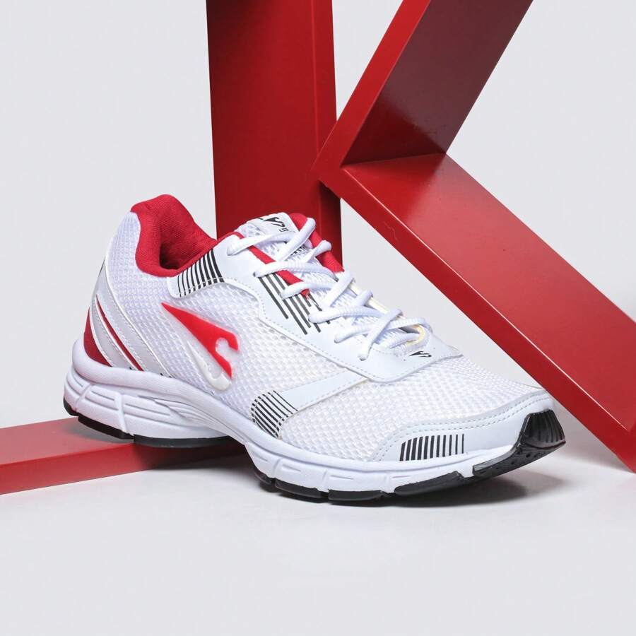 Men's Adult Lss Training Gym Shoes Comfort And Quality - White Red - View 1