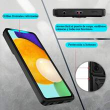 Evephones [3 In 1] Military Style Rugged Case Camshield For Redmi Poco Mi Case Modern Style + 9D Screen Protector Kit And Camera Lens Tempered Glass Anti-Scratch HD - Black - View 4