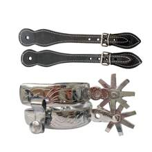 Espuelas Charras de Acero Monel con Correas - Negro - Ver 1