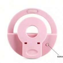 Portable Luminous Ring Mini Ring Light LED Selfie For Cell Phone With USB Cable Colors Sent Randomly - Black - View 7