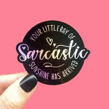 Sarcastic Sunshine Quote Sticker - Waterproof Vinyl Decal For Laptops, Water Bottles, Phones & Kindles - Humorous Gift For Adults & Youngsters,School Supplies,Back To School - Multicolor - View 15
