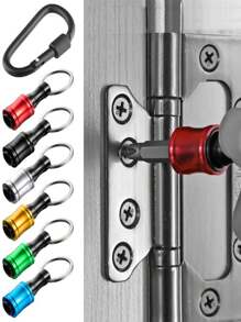 6 Pcs Bit Holder 1/4 Inch Hex Shank Screwdriver Bits Holder Extension Bar Keychain Screw Adapter Drill Change Hand Held Screwdrivers Drill Bits Holder Portable