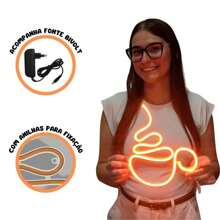Luminária De Parede Xicara Neon Led Decoração Luz 110/220V