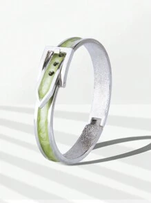 1 pezzo Braccialetto a fascia placcato oro con decoro in smalto a goccia per donne