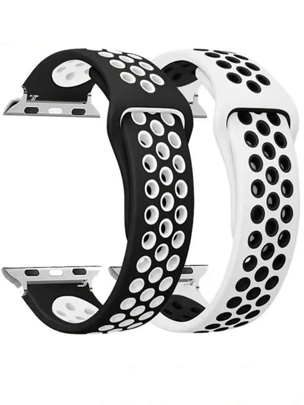 Correa tipo bucle deportivo compatible con Apple Watch Band Ultra 2 de 49mm, 46mm, 44mm, 40mm, 41mm, 45mm, 42mm, 38mm; pulsera de silicona para Apple Watch Series 10, 9, 8, 7, 6, 5, 4, SE