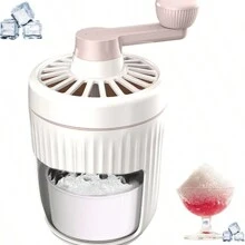 Máquina de rasurador de hielo Manual de hielo afeitado Manual de hielo BPA Free Ice Shaver Maker portátil de hielo triturado con fabricante de cono de nieve de manivel - aleatorio - Ver 2