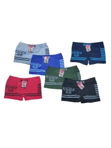 6 Piezas De BOXER JUVENIL (Hombre). Los Colores Y Diseños Se Envían Al Azar, Dependiendo Inventario - Multicolor - Ver 3